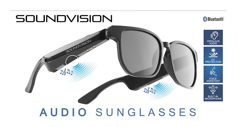 Cellularline Occhiali Smart con cuffie microfono BTSOUNDVISIONK Nero