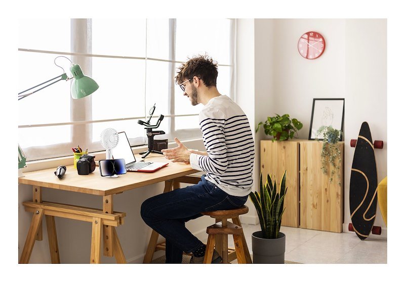 Cellularline Ventilatore Breezy per Smartphone PORTABLEFANW Bianco