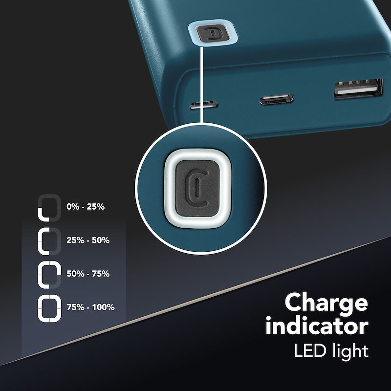 Cellularline Caricabatterie Portatile Pbessencepd10000g Azzurro