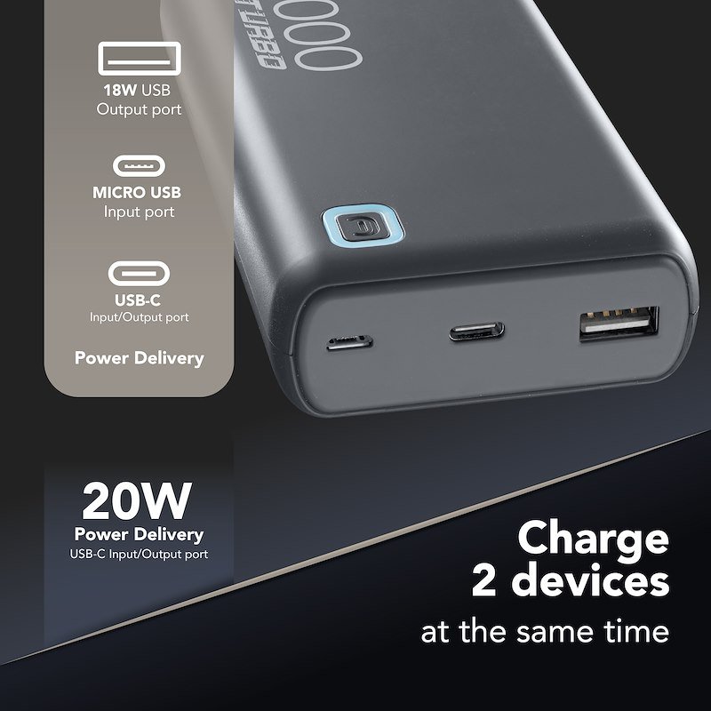 Cellularline Powerbank Pbessencepd20000d Grigio