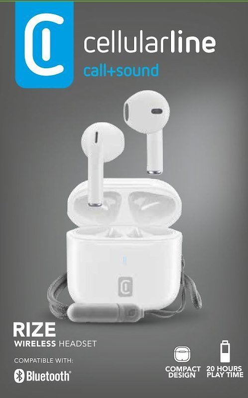 Cellularline Auricolare Bluetooth Btrizetwsw Bianco