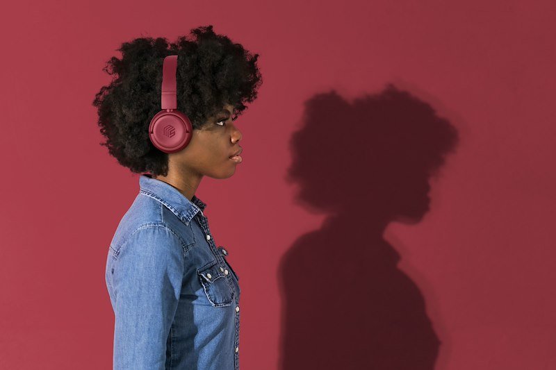 Music Sound Cuffie Bluetooth Vibed Rosso