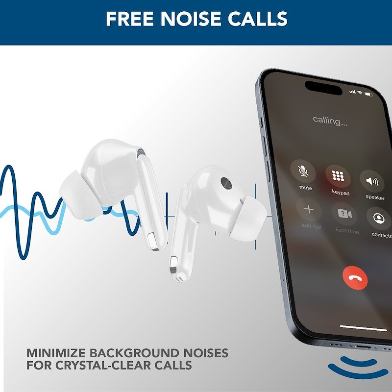 Cellularline Auricolare Bluetooth Bteclipsetwsw Bianco