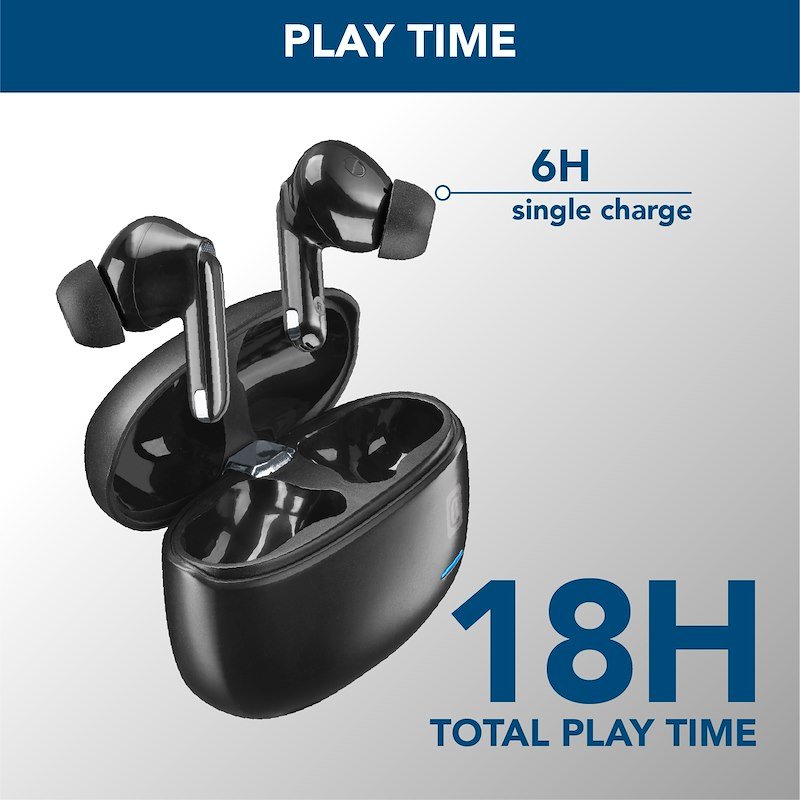 Cellularline Auricolare Bluetooth Bteclipsetwsk Nero