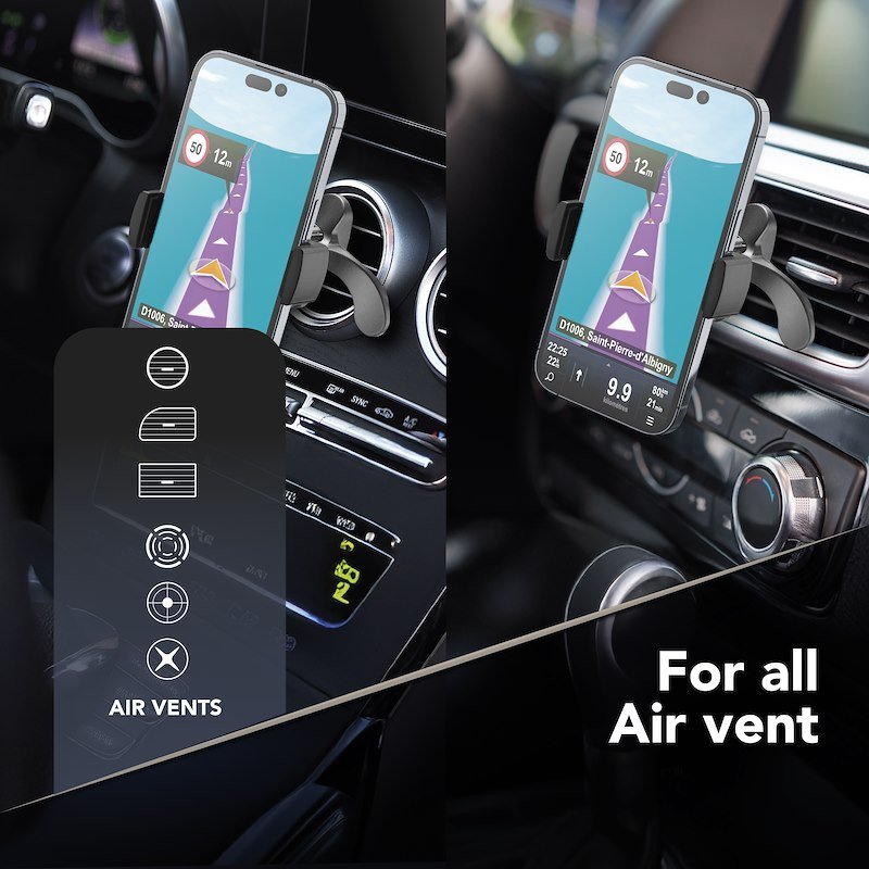 Cellularline Supporto Smartphone Auto Spinholderventk Nero