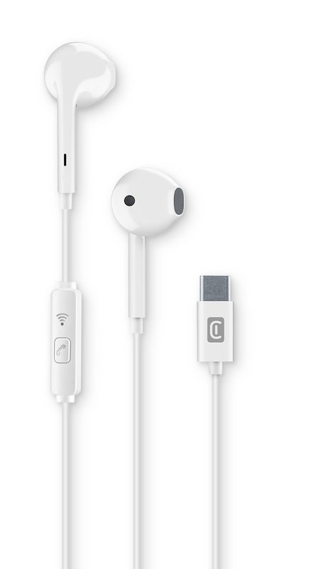 Cellularline Auricolari con filo Aucapsuletypecw Bianco