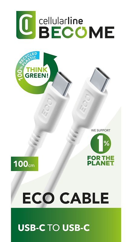 Cellularline cavo Ecousbdatac2c1mw Bianco