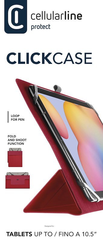 Cellularline Custodia Tablet fino a 11'' Clickcasetab105r Rosso