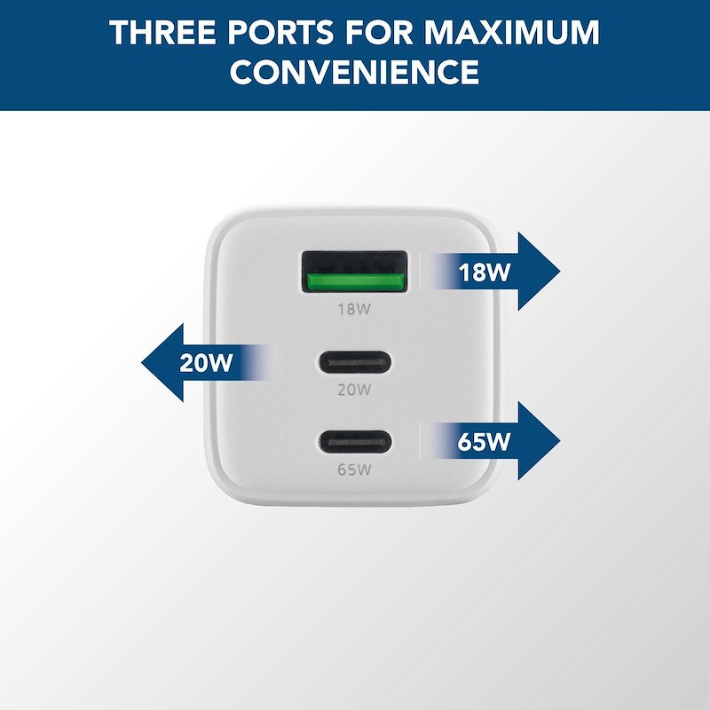 Cellularline Caricabatterie ACHKITC2CGAN65TABW Bianco