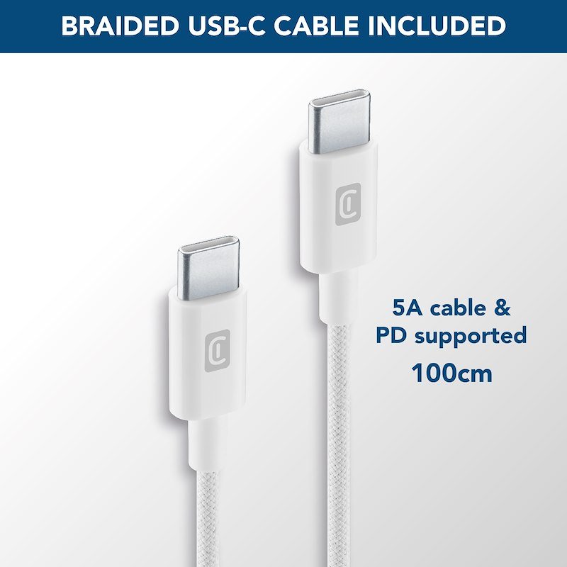 Cellularline Caricabatterie ACHKITC2CGAN65TABW Bianco