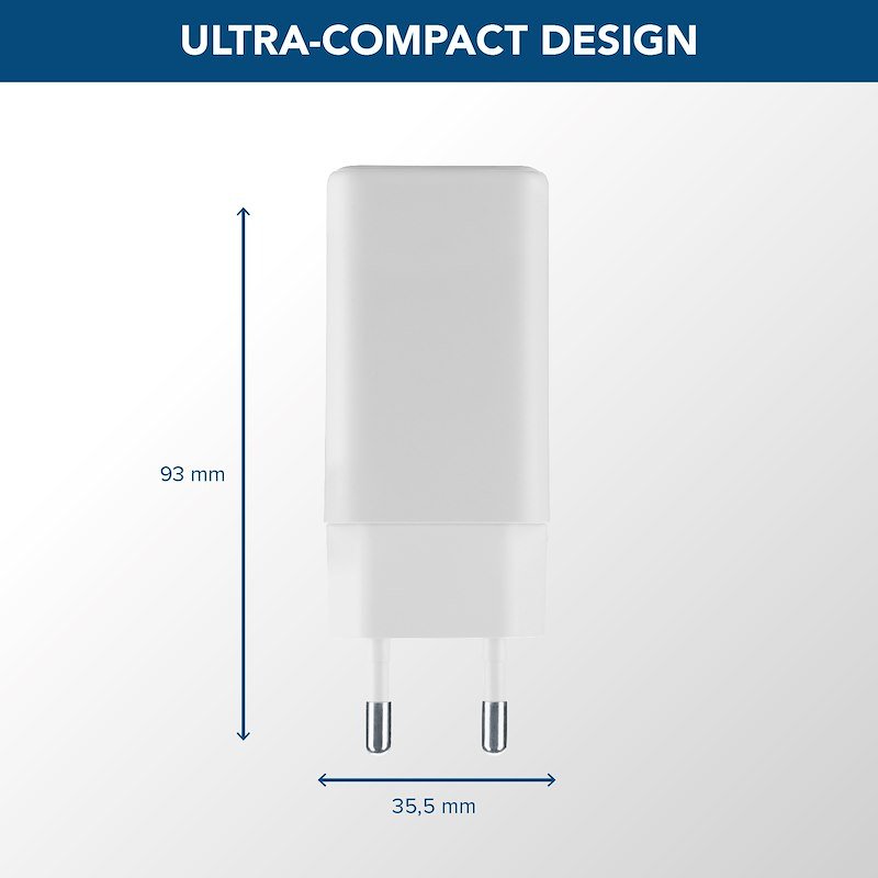 Cellularline Caricabatterie ACHKITC2CGAN65TABW Bianco