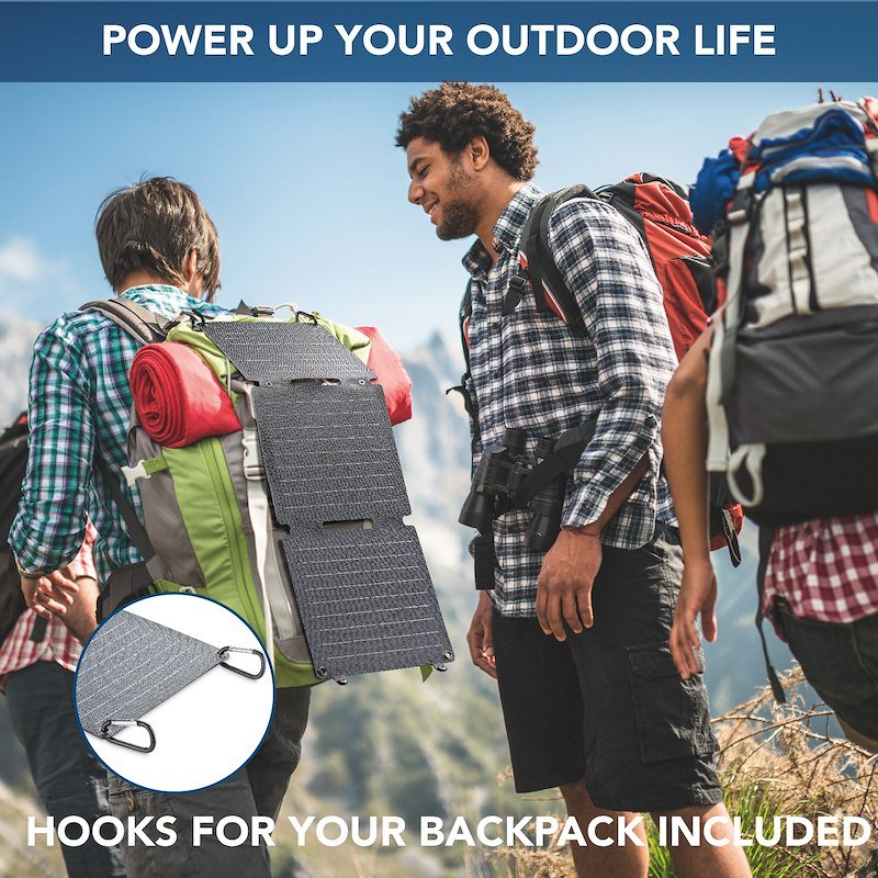 Cellularline Caricabatterie portatile Solar 20W Achsolar2usb20wd