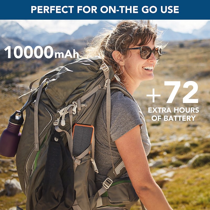 Cellularline Power Bank SOLAR FAST CHARGE PBSOLAR10000O Arancione