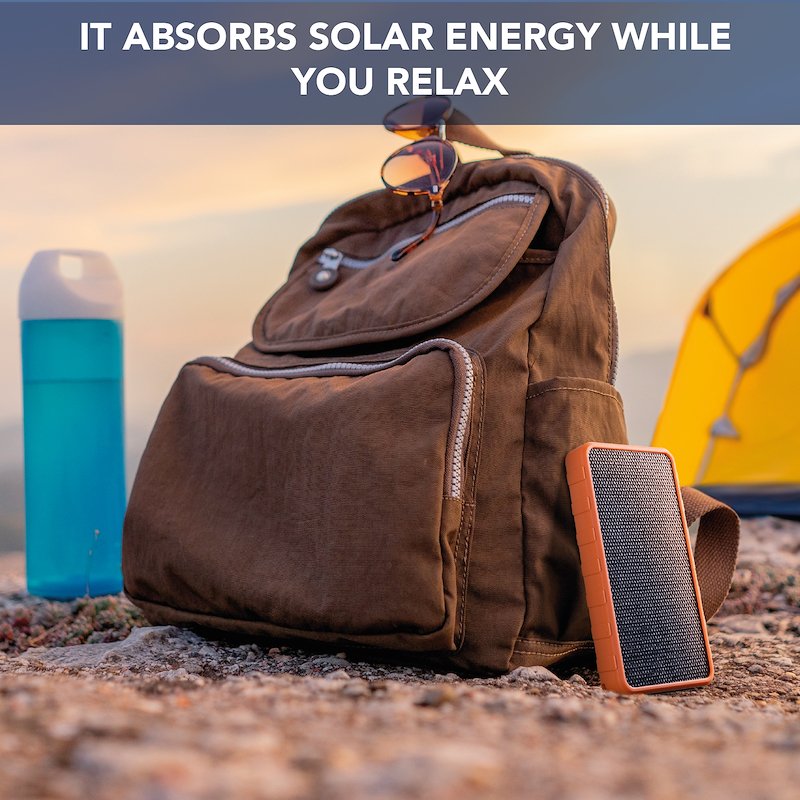 Cellularline Power Bank SOLAR FAST CHARGE PBSOLAR10000O Arancione