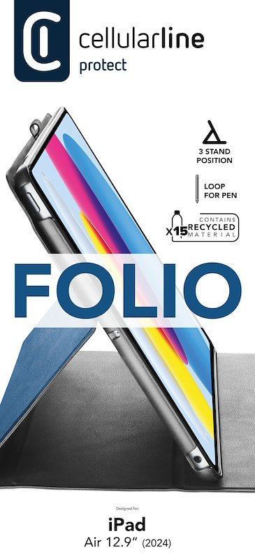 Cellularline Custodia iPad 12.9" Folioipad24129b Blu