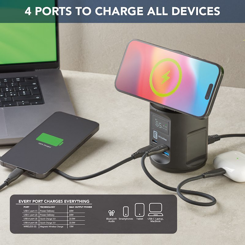 Cellularline Caricabatteria Wireless Hub Magsafe MAGSFHUBWIR4PD65WK Nero