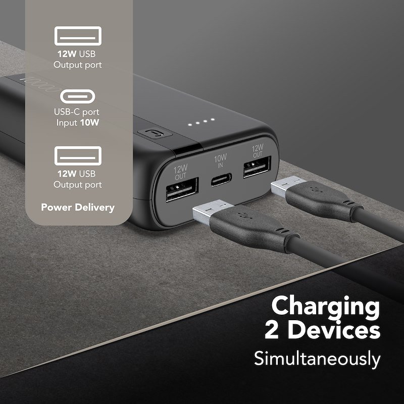 Cellularline Power Bank Pbentry10000k nero