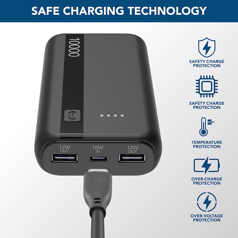 Cellularline Power Bank Pbentry10000k nero