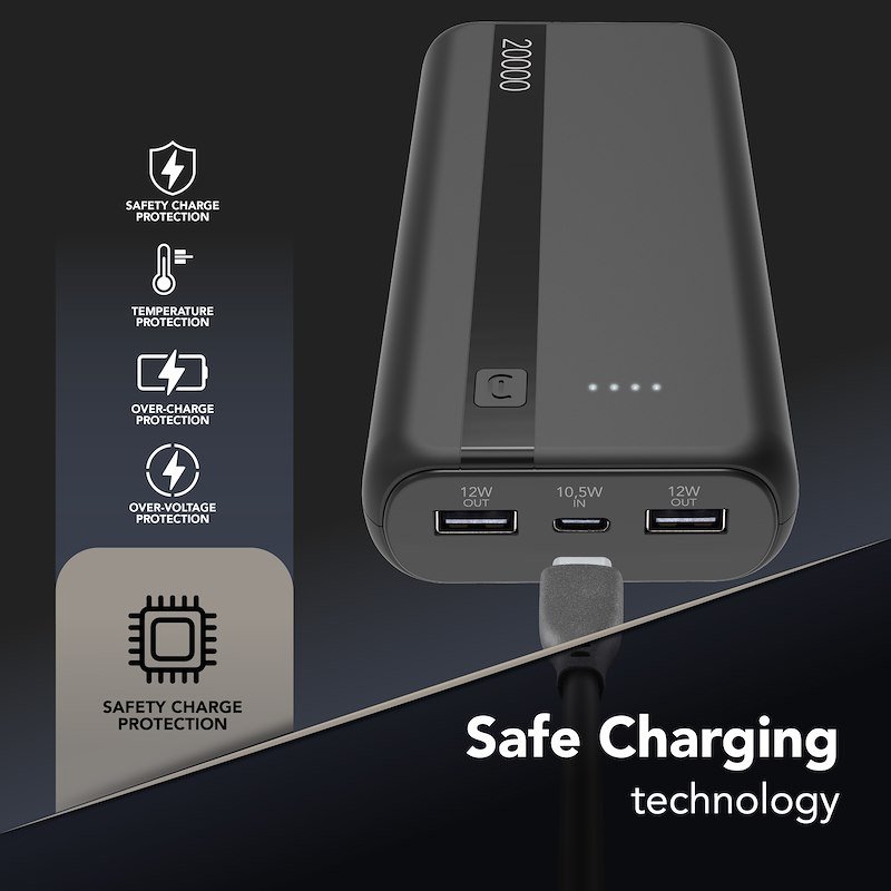 Cellularline Power Bank Pbentry20000k Nero