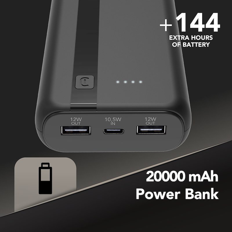 Cellularline Power Bank Pbentry20000k Nero