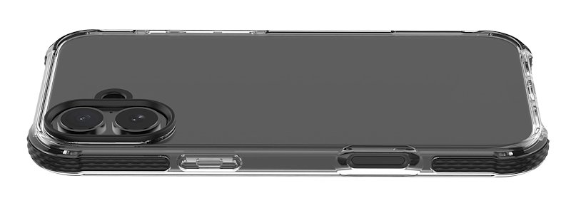 Cellularline Custodia iPhone 16 Plus Tetra Force Strong Guard Trasparente / Nero