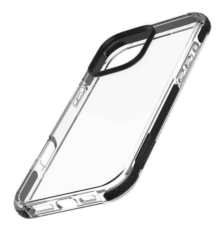 Cellularline Custodia iPhone 16 Pro Max Tetra Force Strong Guard Trasparente / Nero