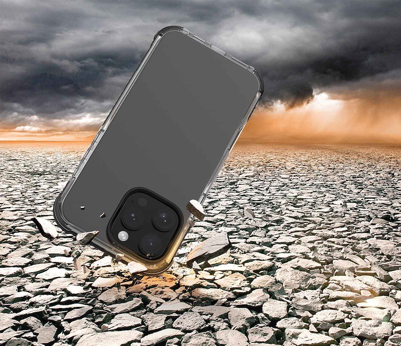 Cellularline Custodia iPhone 16 Pro Max Tetra Force Strong Guard Trasparente / Nero
