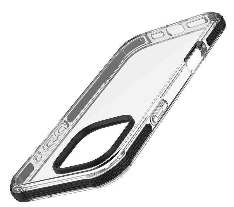 Cellularline Custodia iPhone 16 Pro Max Tetra Force Strong Guard Trasparente / Nero