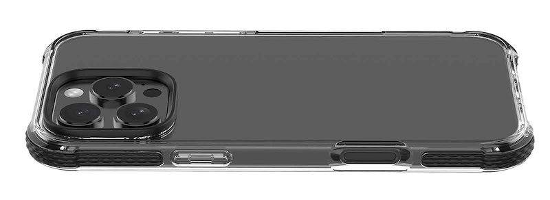 Cellularline Custodia iPhone 16 Pro Tetra Force Strong Guard Trasparente / Nero