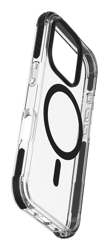 Cellularline Custodia iPhone 16 Pro Max Tetra Force Strong Guard Magsafe Trasparente / Nero