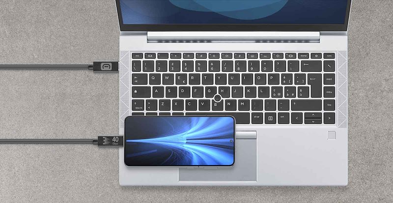 Cellularline Cavo USB-C/USB-C 4.0 100cm USBDATA4C2CTAB1MK Nero