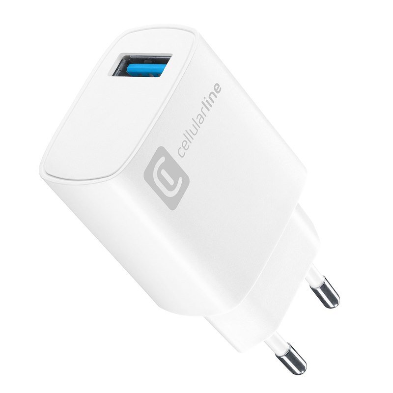 Cellularline Caricatore USB ACHUSB18WSMLW Bianco