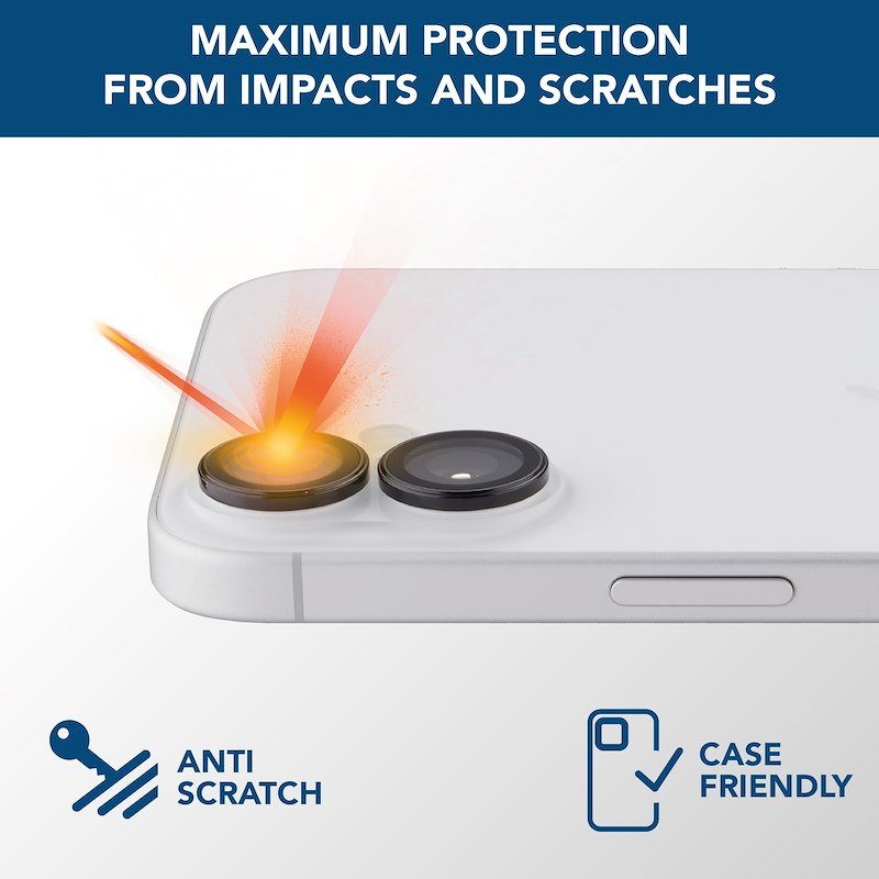 Cellularline Anello Protettivo Fotocamere iPhone 16/16 Plus CAMERARINGIPH16