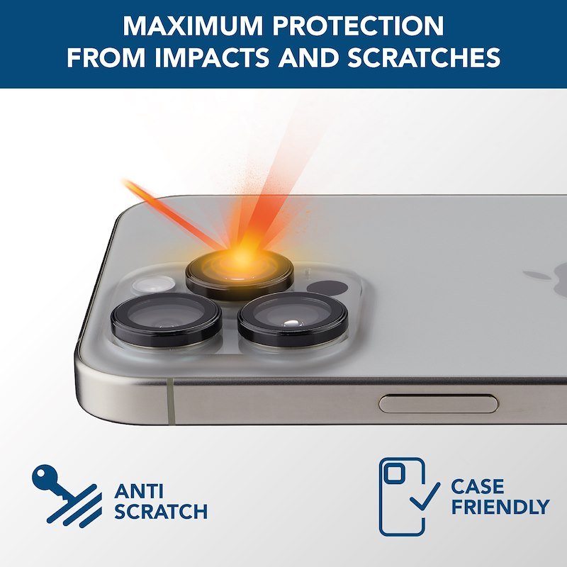 Cellularline Anello Protettivo Fotocamere iPhone 16 Pro/16 Pro Max CAMERARINGIPH16PRM