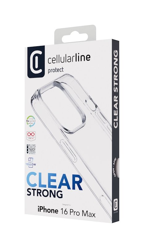 Cellularline Custodia iPhone 16 Pro Max Clear Strong Trasparente