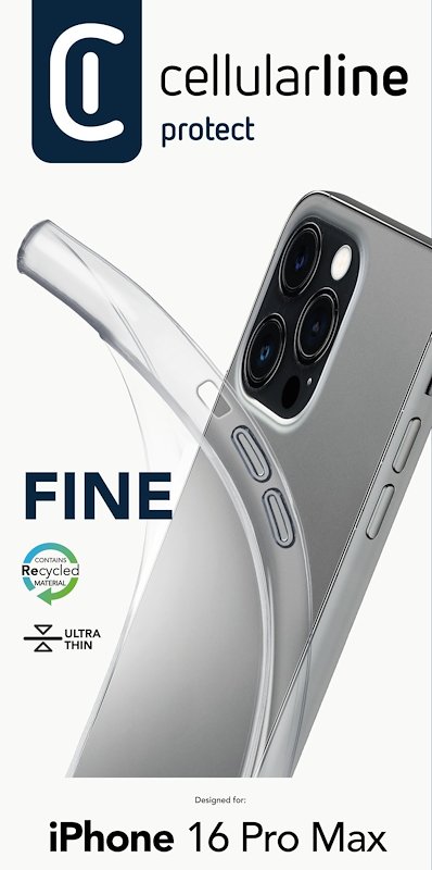 Cellularline Custodia iPhone 16 Pro Max Fine Trasparente