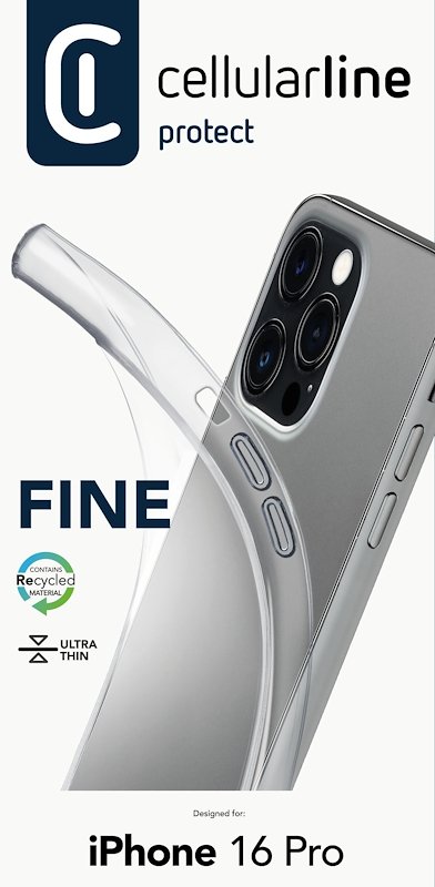 Cellularline Custodia iPhone 16 Pro Fine Trasparente