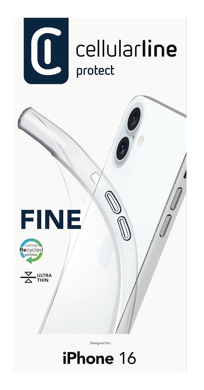 Cellularline Custodia iPhone 16 Fine Trasparente