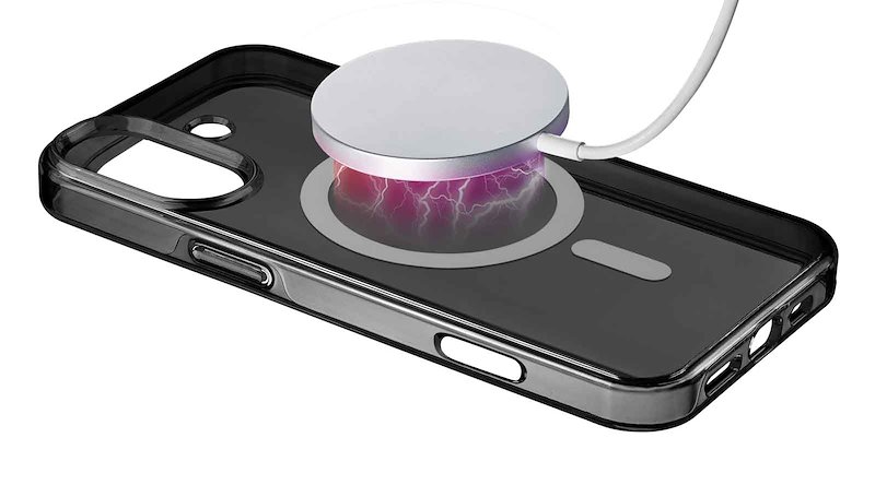 Cellularline Custodia iPhone 16 Gloss Magsafe Nero