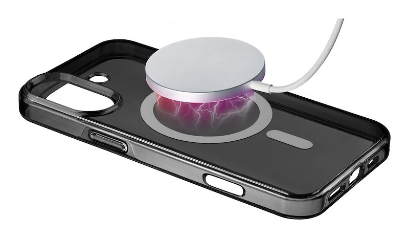 Cellularline Custodia iPhone 16 Gloss Magsafe Nero