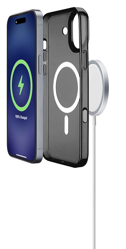 Cellularline Custodia iPhone 16 Gloss Magsafe Nero