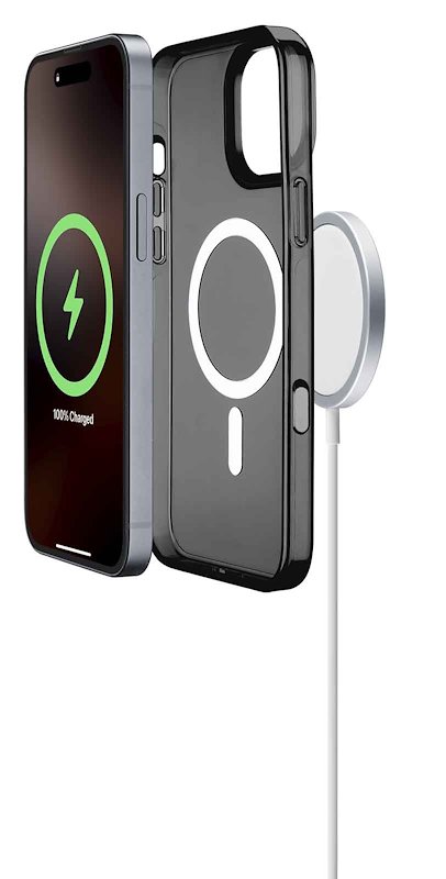 Cellularline Custodia iPhone 16 Pro Gloss Magsafe Nero
