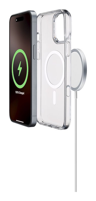Cellularline Custodia iPhone 16 Pro Gloss Magsafe Trasparente