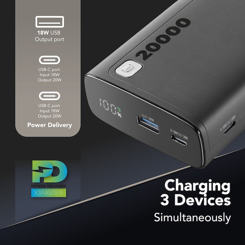 Cellularline Power Bank PBDISPL01PD20000K