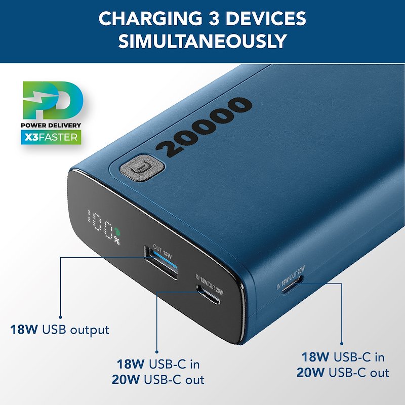 Cellularline Power Bank PBDISPL01PD20000B