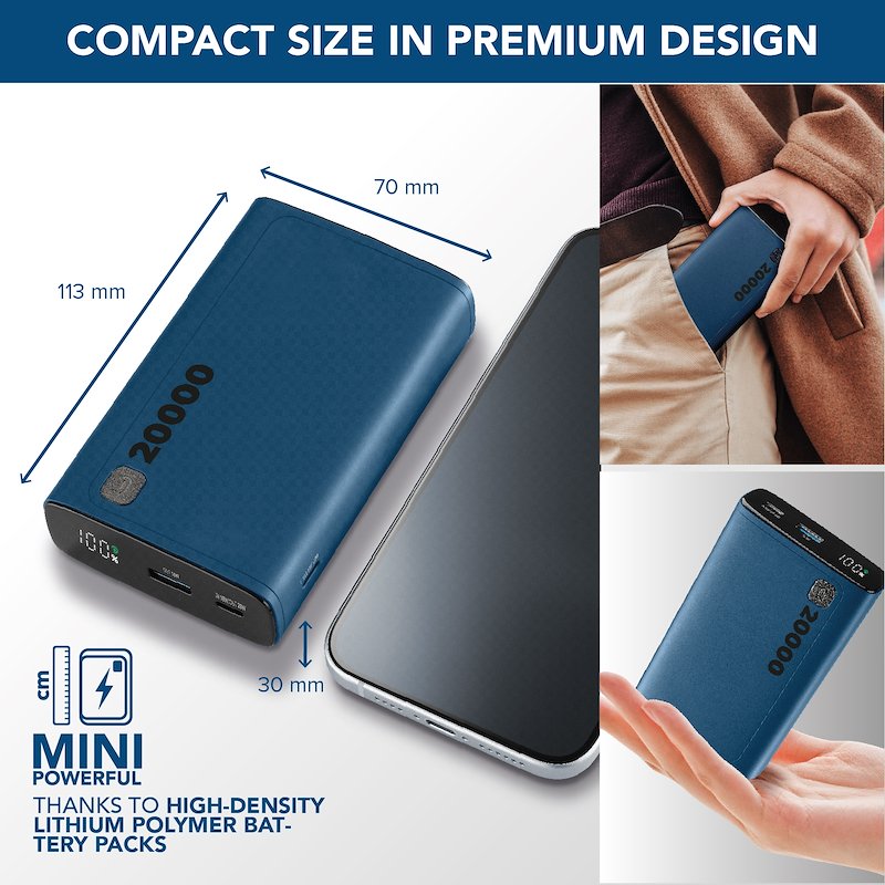 Cellularline Power Bank PBDISPL01PD20000B