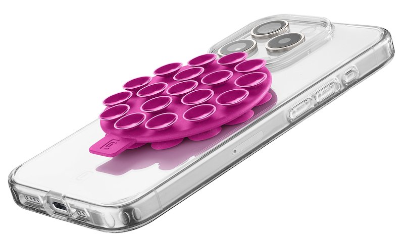 Cellularline Supporto doppia ventosa smartphone Bubble Selfiesuctioncup Rosa