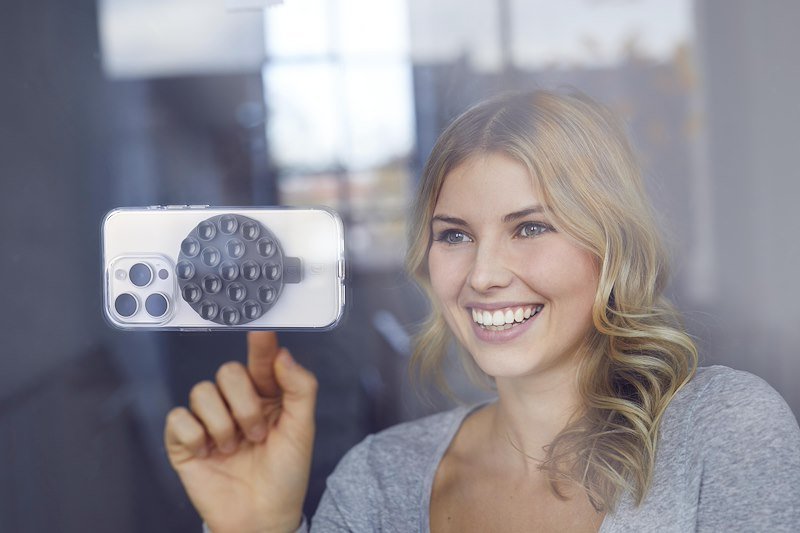 Cellularline Supporto doppia ventosa smartphone Bubble Selfiesuctioncupk