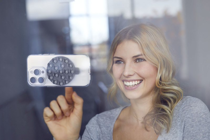 Cellularline Supporto doppia ventosa smartphone Bubble Selfiesuctioncupk