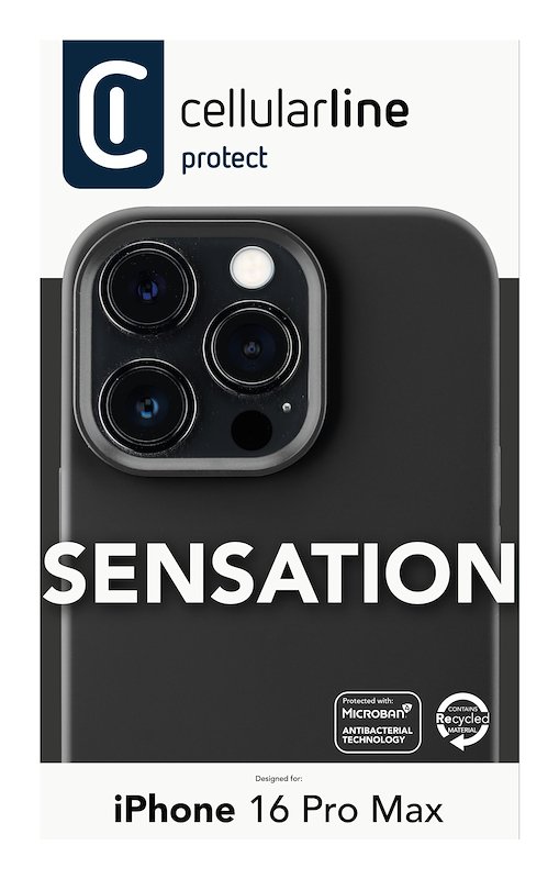 Cellularline Custodia iPhone 16 Pro Max Sensation Nero